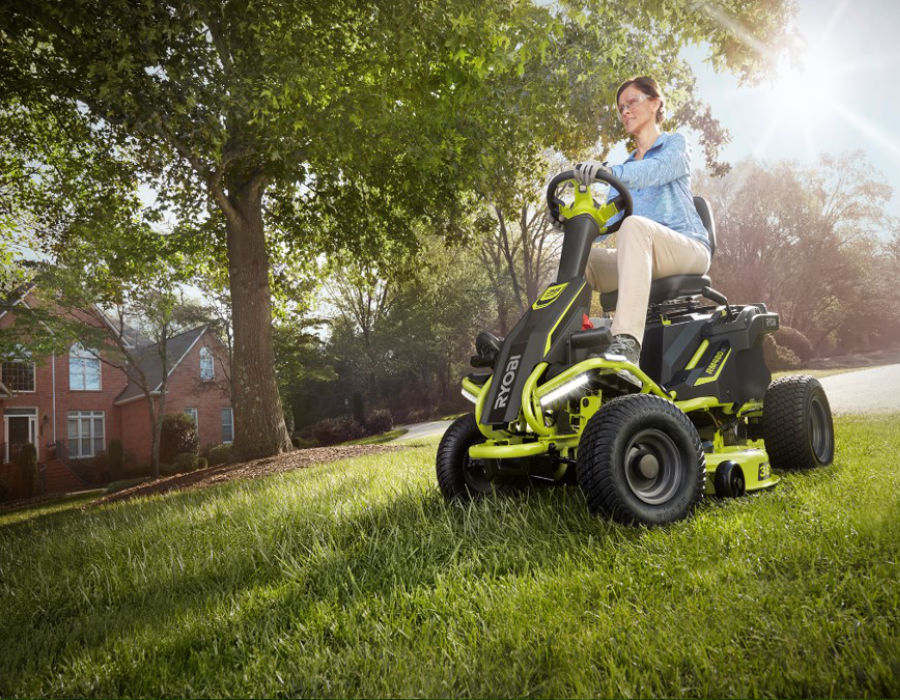 battery powered riding lawn mower