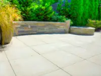 Large, 2 foot square pavers.