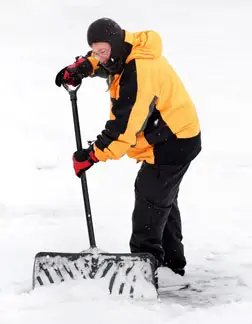 shoveling snow